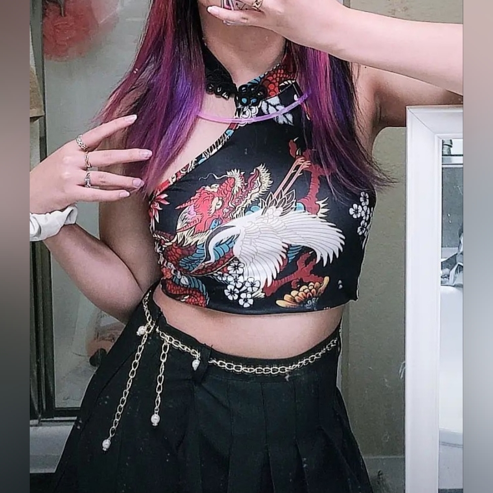 Chinese style crop top